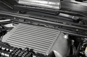 Subaru WRX STI Strut Brace - Front - Perrin Performance - Carbon Fiber - `08-`21